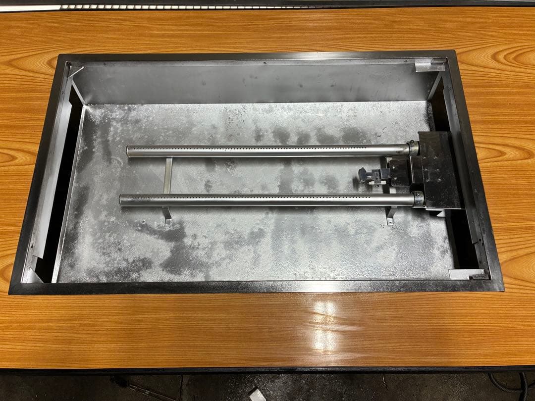 鉄板テーブル　LPガス用　1500×750×705mm お好み焼き　鉄板焼