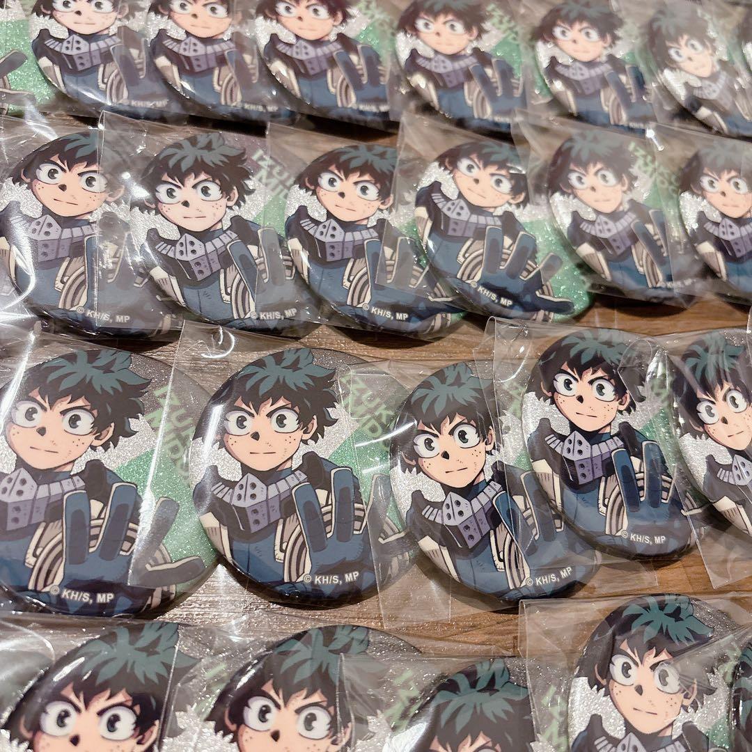 緑谷　缶バッジ　ヒロプラ　グリッター