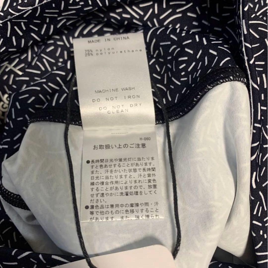 新品パーリーゲイツPGG黒地総柄レギンス女性用
