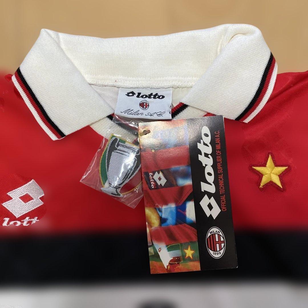 新品、未使用タグ付！ Lotto ACミラン 長袖ユニフォーム 90's M