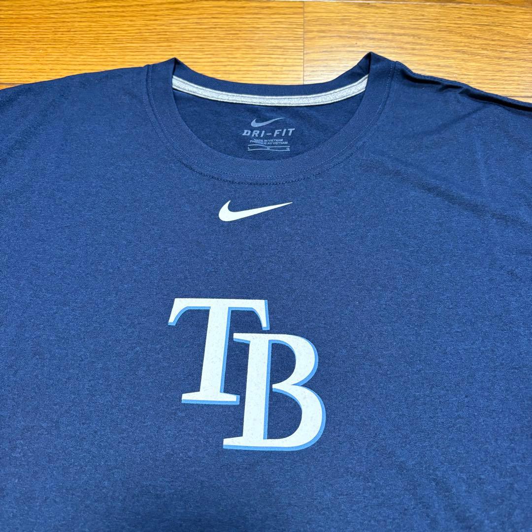 2010年 MLB RAYS Tシャツ タンパベイ・レイズ ネイビー L