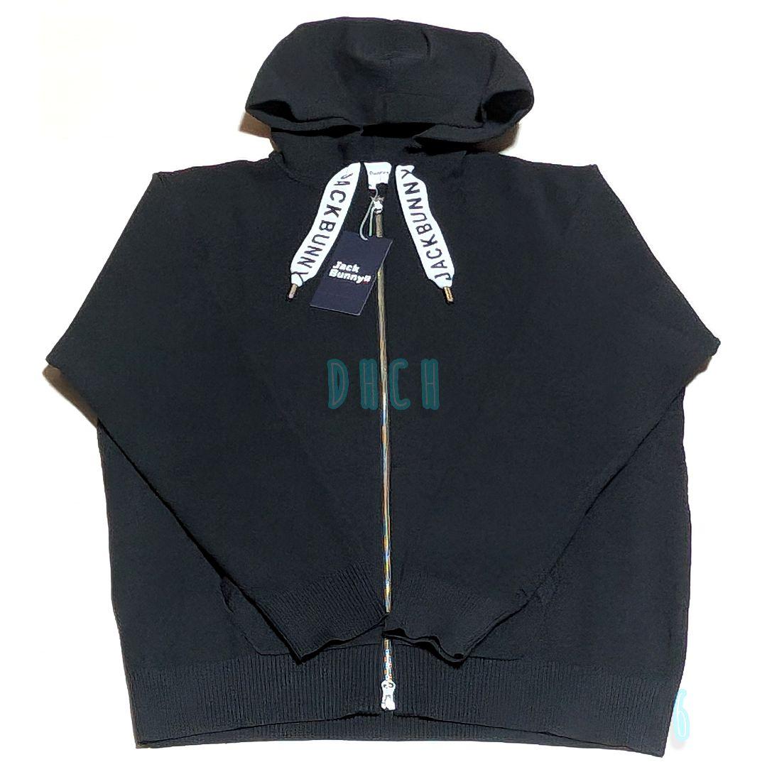 新品 【サイズ６(ＸＬ)】【ブラック】ジャックバニー ニットパーカー ゴルフ