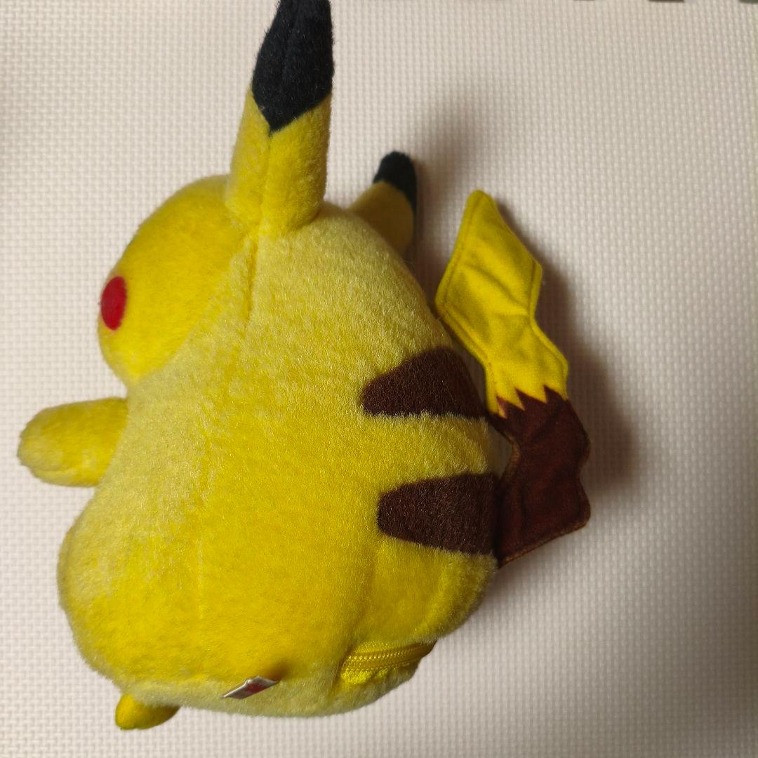 【出品歴なし右上】ピカチュウ　ぬいぐるみ　ポーチ バッグ 初期 レトロ
