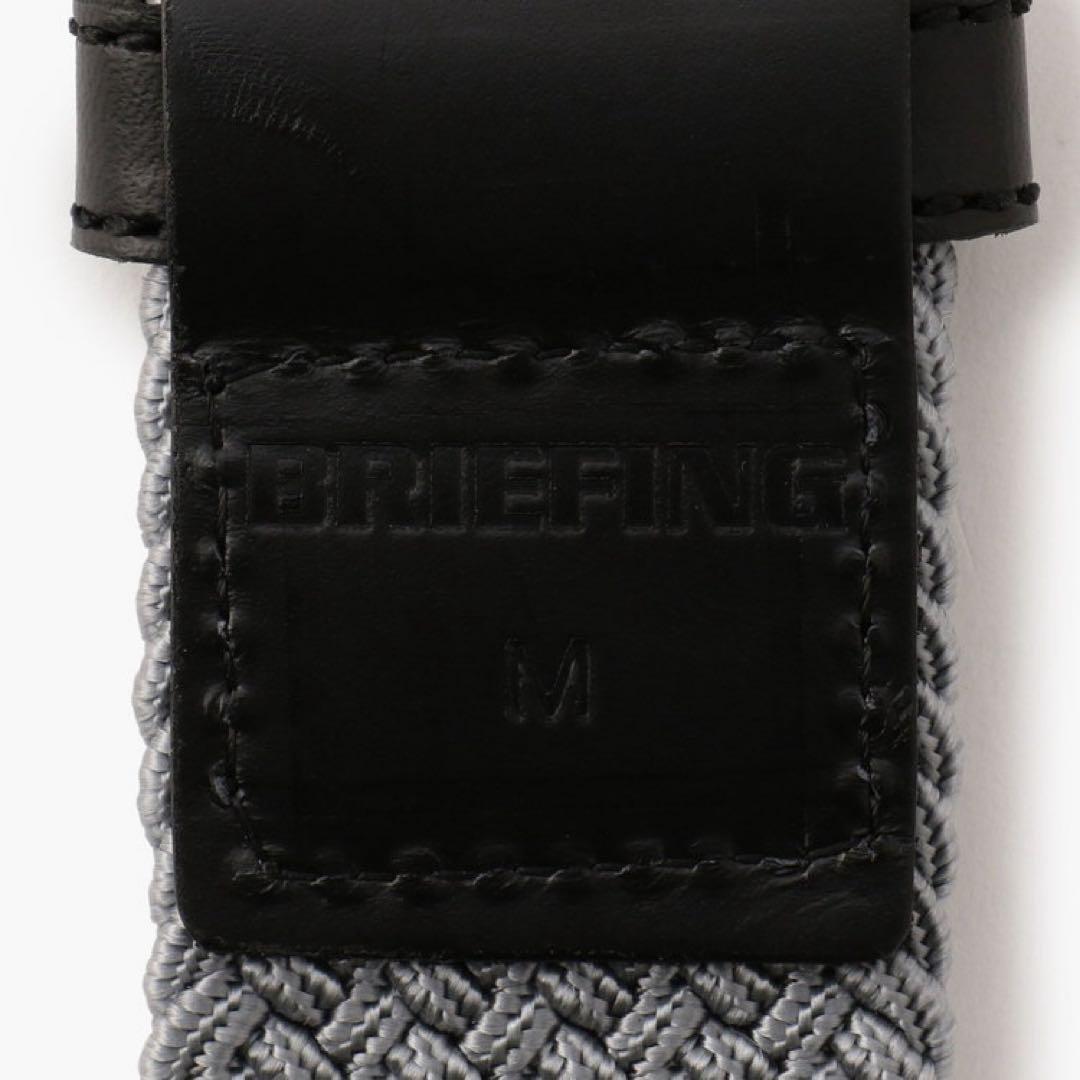 BRIEFING SQUARE BUCKLE MESH BELTグレー