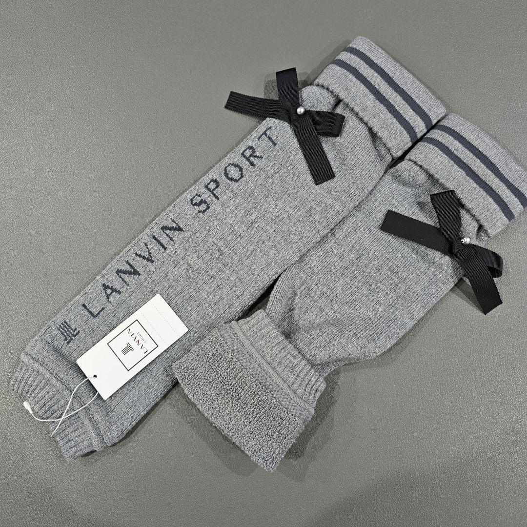ランバン スポール LANVIN SPORT グレー レッグウォーマー 新品