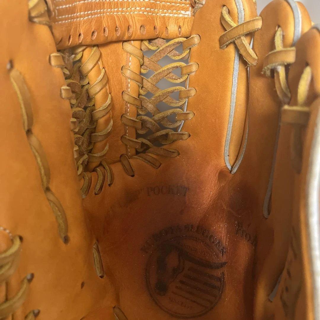 【美品】グローブ　スラッガー　久保田　野球　オレンジ　軟式　内野　小さめ