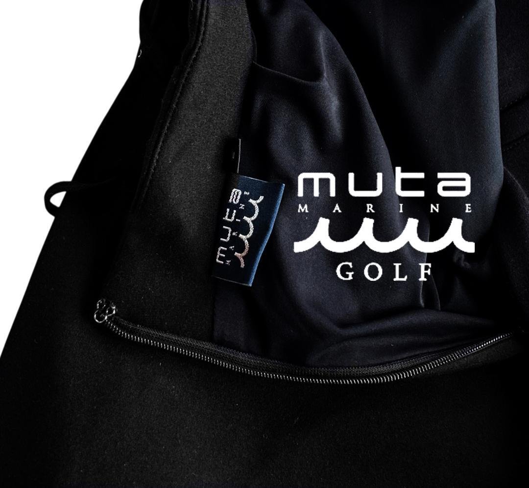 美品 mutaムータゴルフ 現行モデル定価3.3万 サイドロゴプリーツスカート黒