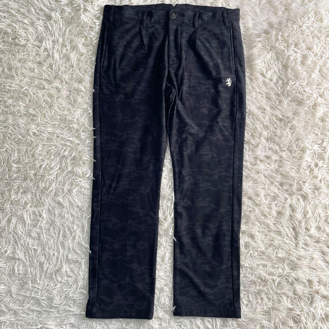 ADMIRAL GOLF パンツ 裏起毛 ストレッチ カモフラ ブラック LL