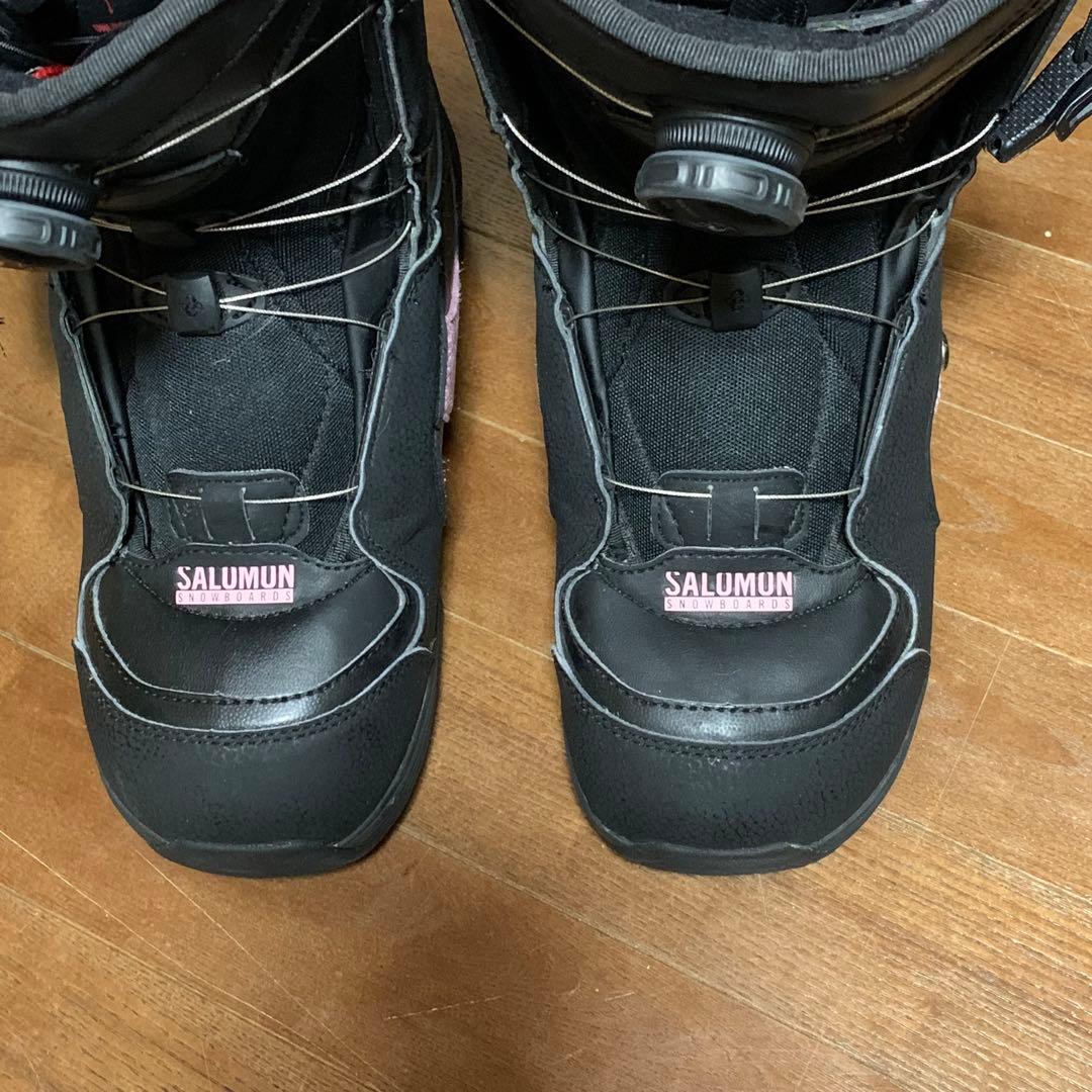 SALOMONIVYBOA25cmレディース スノボーブーツブラックピンクBOA