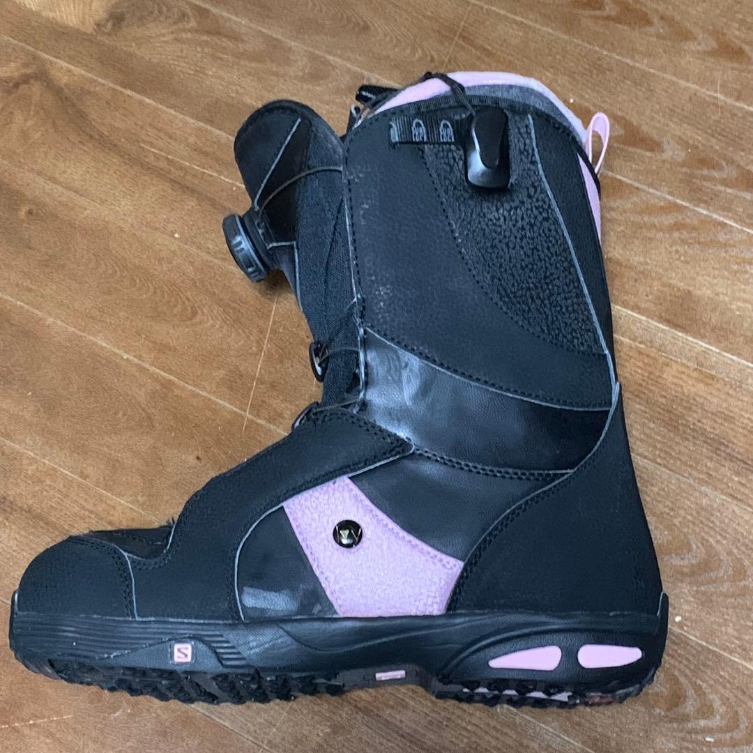 SALOMONIVYBOA25cmレディース スノボーブーツブラックピンクBOA