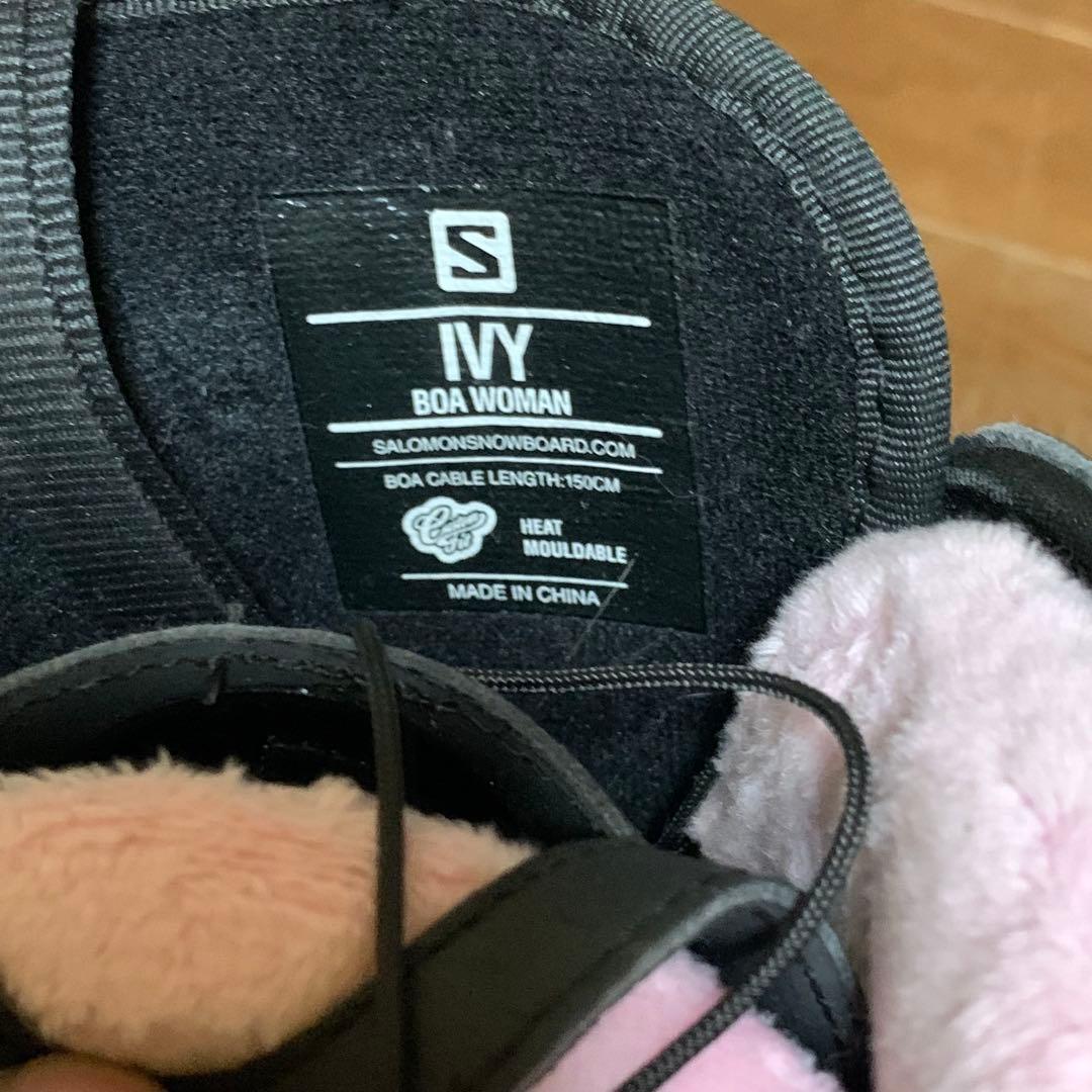 SALOMONIVYBOA25cmレディース スノボーブーツブラックピンクBOA