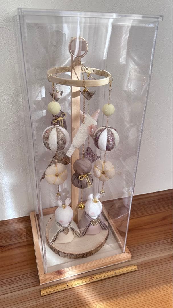 【つるし雛】ハンドメイド ナチュラル つるし飾り／ひな祭り｜ケース付き