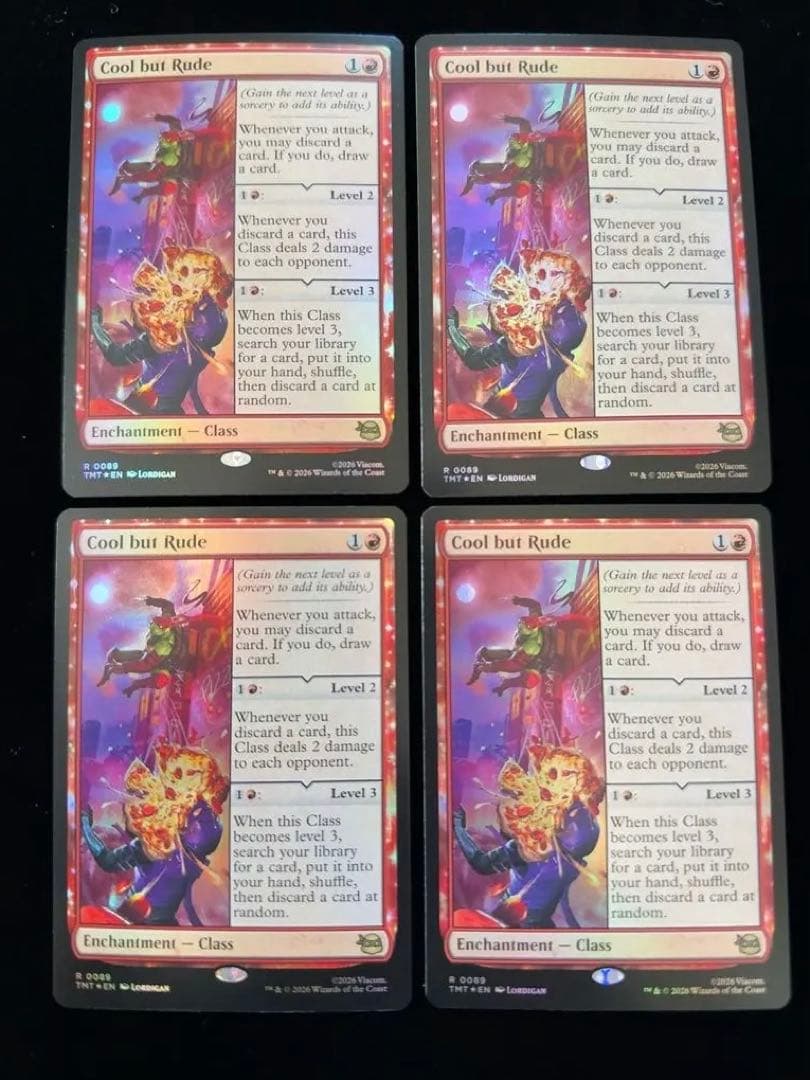 【foil】華麗だが無礼者　英語　4枚セット