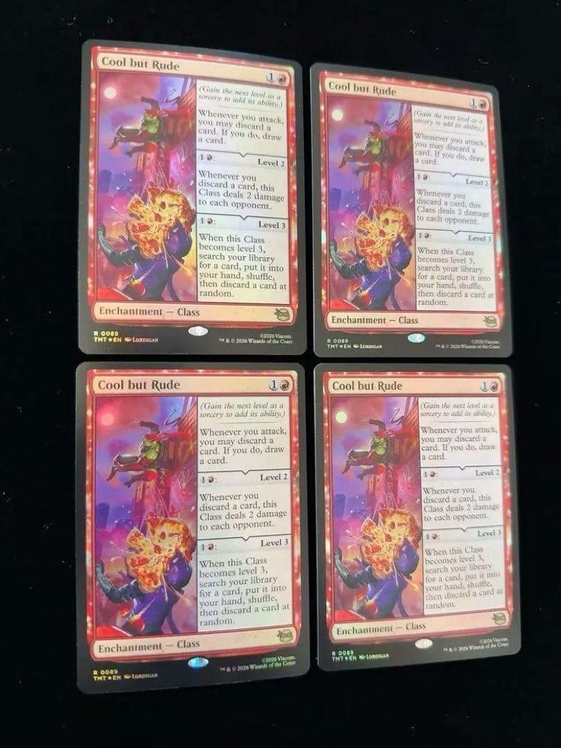 【foil】華麗だが無礼者　英語　4枚セット