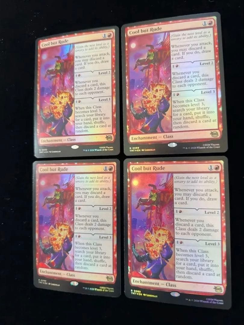 【foil】華麗だが無礼者　英語　4枚セット