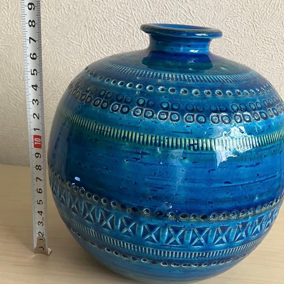 青い花瓶 インテリア　FLAVIA イタリア製