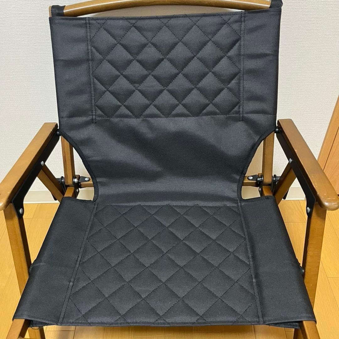 【美品✨】クイックキャンプ 一人掛け ウッドローチェア QC-WLC ブラック