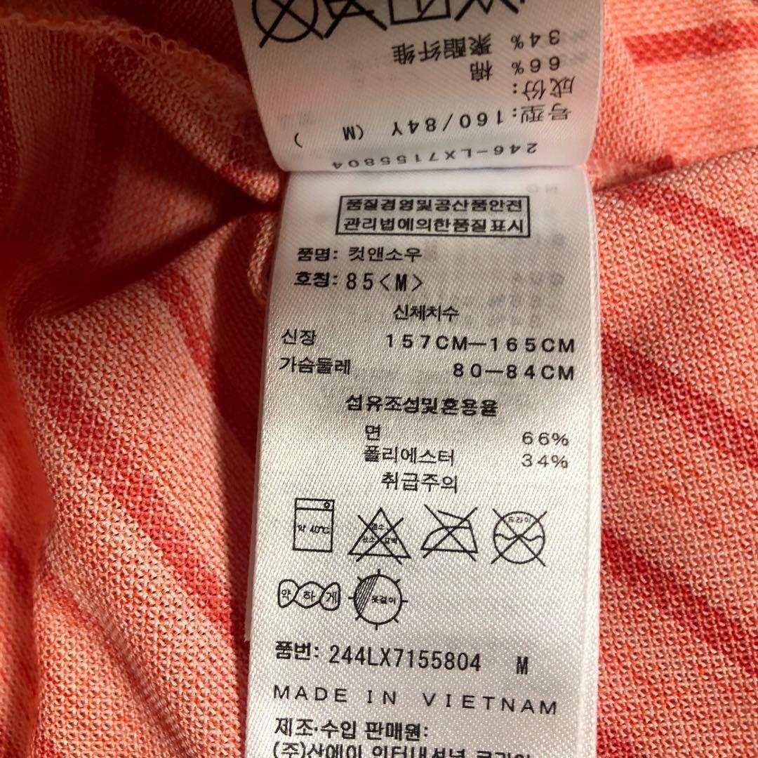 美品 キャロウェイ ゴルフ 半袖 モックネック ウェア オレンジ ラメ Mサイズ