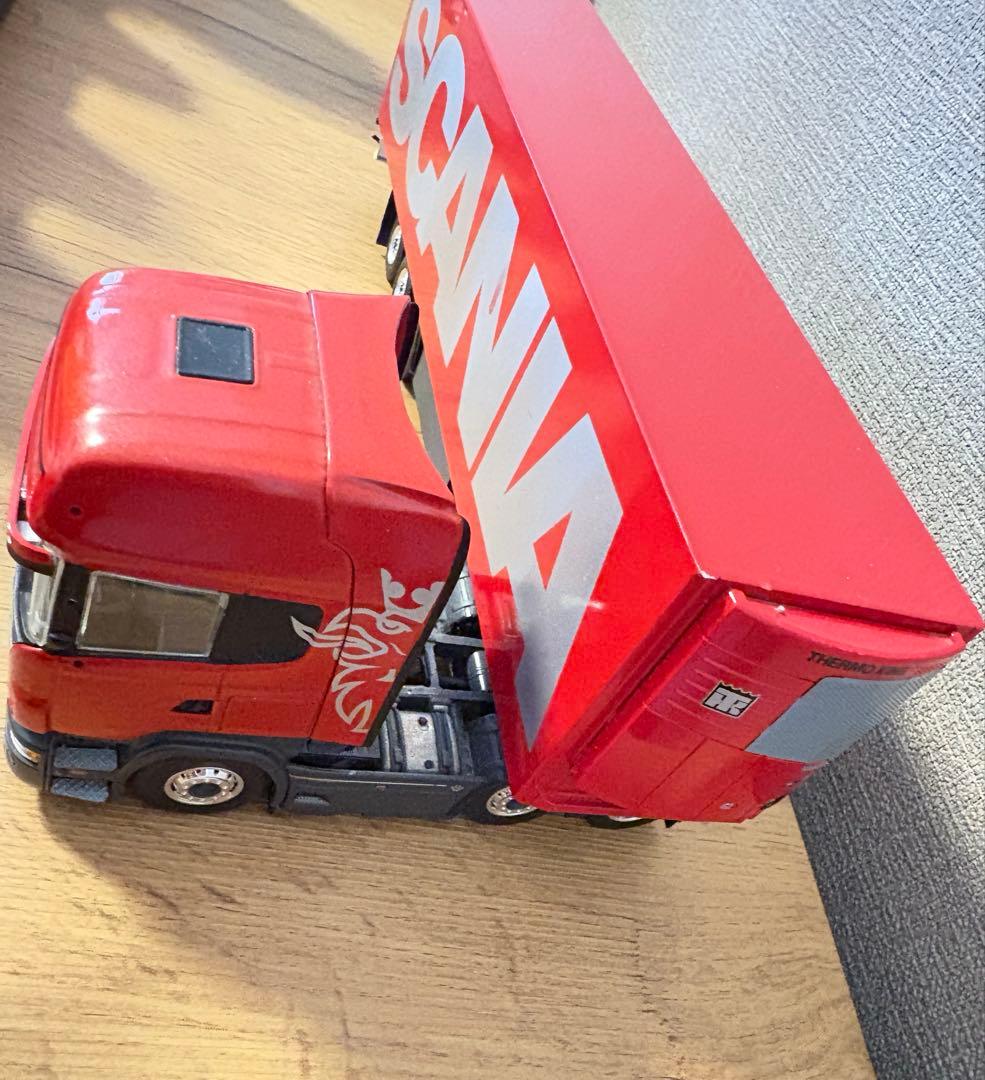 SCANIA TOPLINE 赤 フルトレーラー 1/50