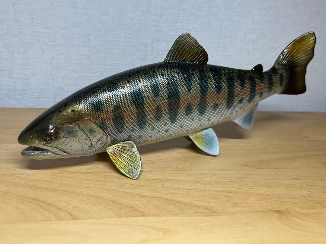 ヤマメ フィギュア27cm レプリカ　釣り　インテリア　魚　ハンドメイド