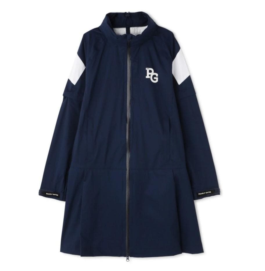 638 パーリーゲイツ ビックロゴレインワンピース定価44000円 ネイビー 1
