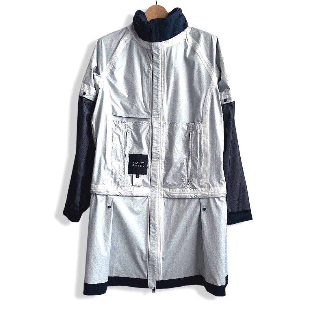 638 パーリーゲイツ ビックロゴレインワンピース定価44000円 ネイビー 1