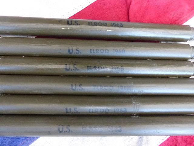 1968” 米軍実物 ナム戦 デッド!　テントポール　6本セット 軍幕 281