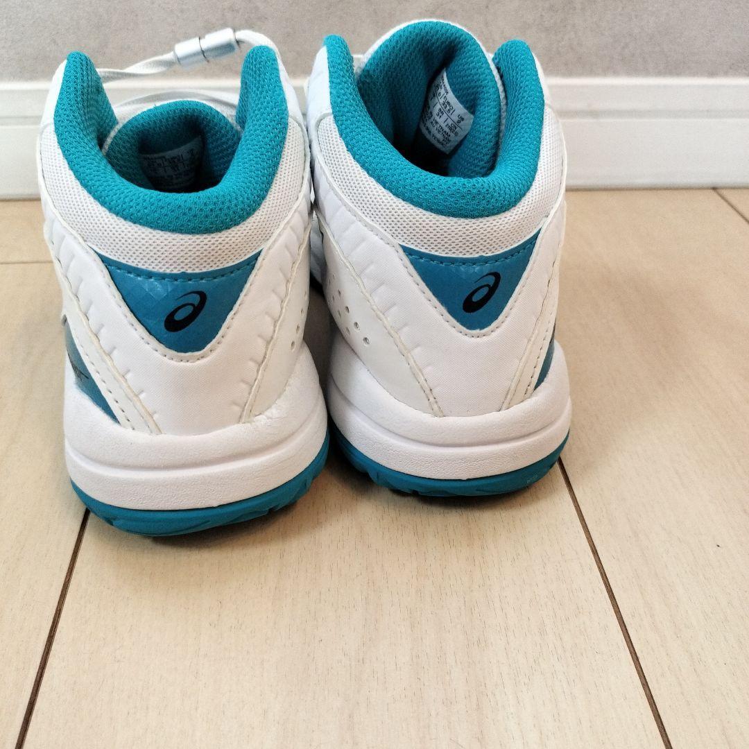 キッズASICSDUNKSHOT バスケットボールシューズ ホワイト/ターコイズ