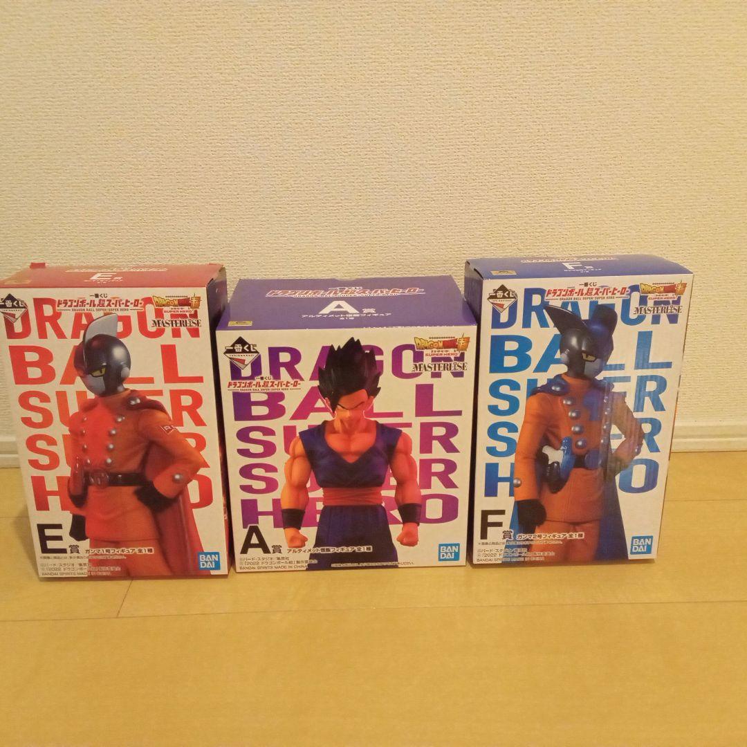 一番くじ　ドラゴンボール超スーパーヒーロー A賞悟飯、E、F賞ガンマ1.2号