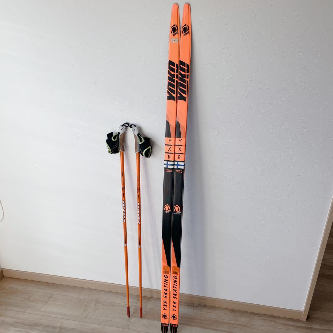 新品板YOKO スキー板160＋ ポール110セット クロスカントリー