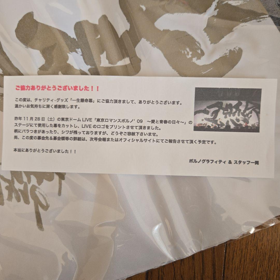 ポルノグラフィティ チャリティー 一生懸命 幕