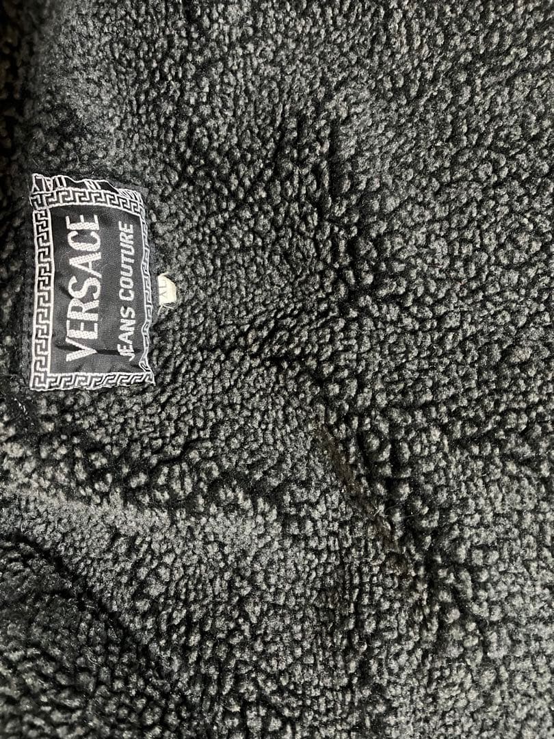 VERSACE JEANS COUTURE ブラックベンチコート