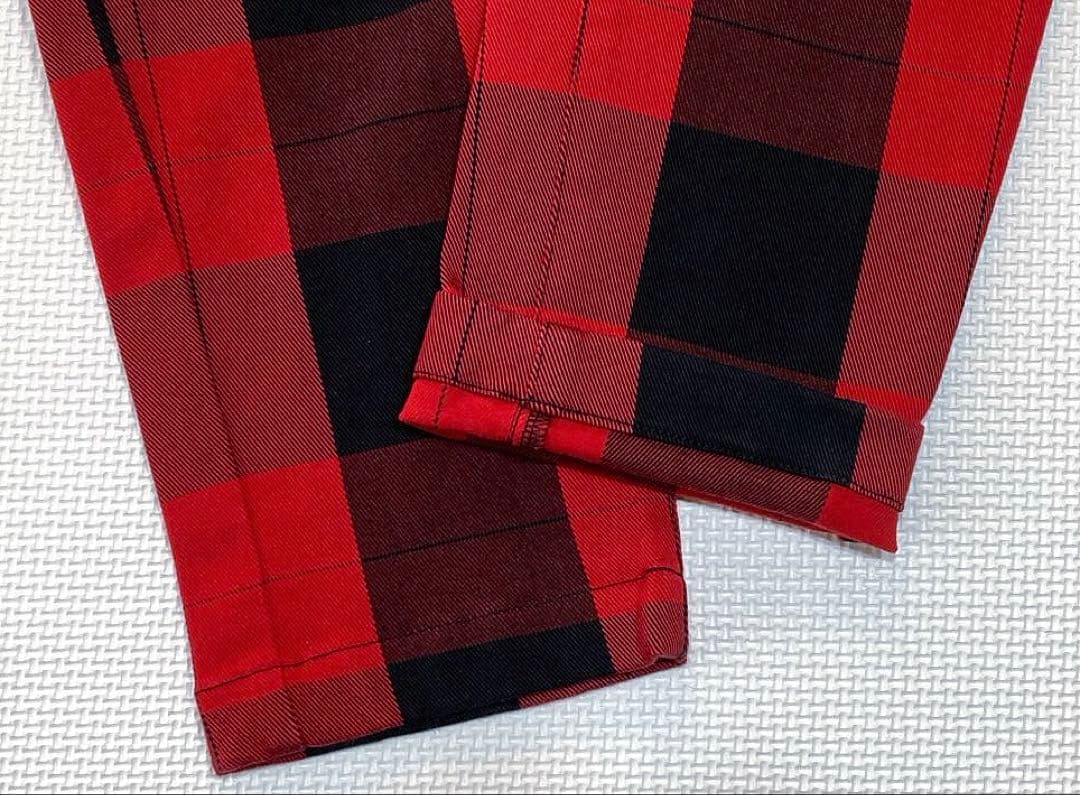 パーリーゲイツ パワフルコットンストレッチ 5Pパンツ（RED&BLK／4）