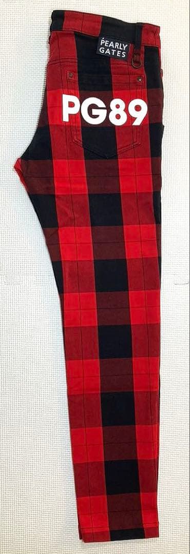 パーリーゲイツ パワフルコットンストレッチ 5Pパンツ（RED&BLK／4）