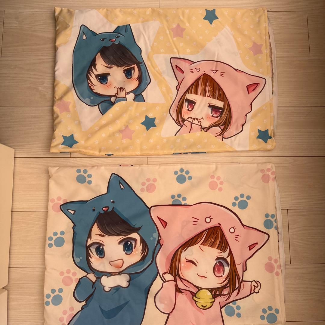 【4点セット】ちろぴの枕+枕カバー　2種類×2セット