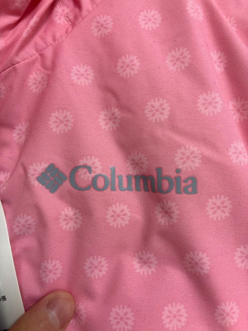 新品未使用品　Columbia 子ども用スノーウェア ピンク/ターコイズ