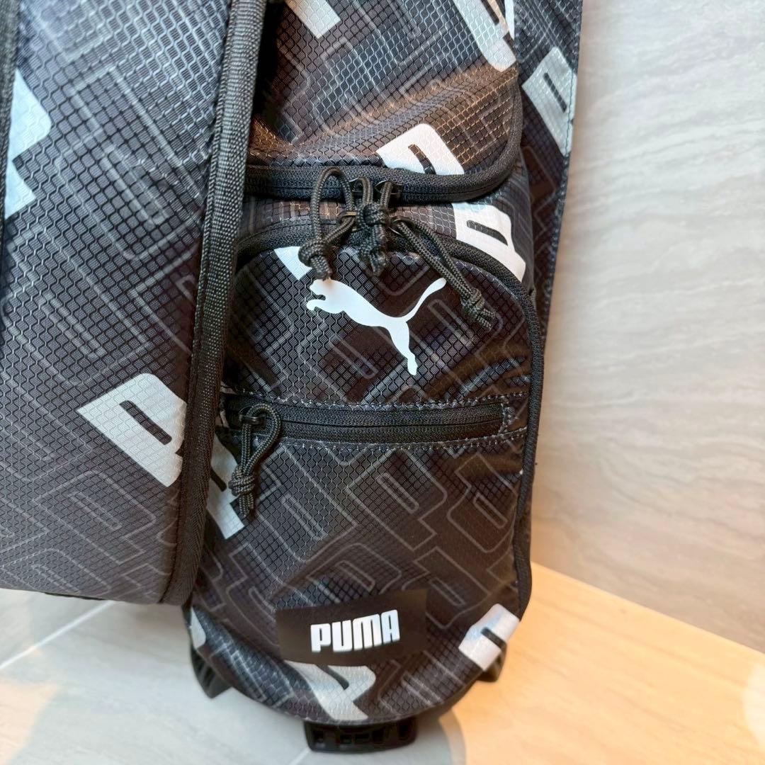 【美品】PUMA プーマ　ブラックロゴ　キャディバッグ