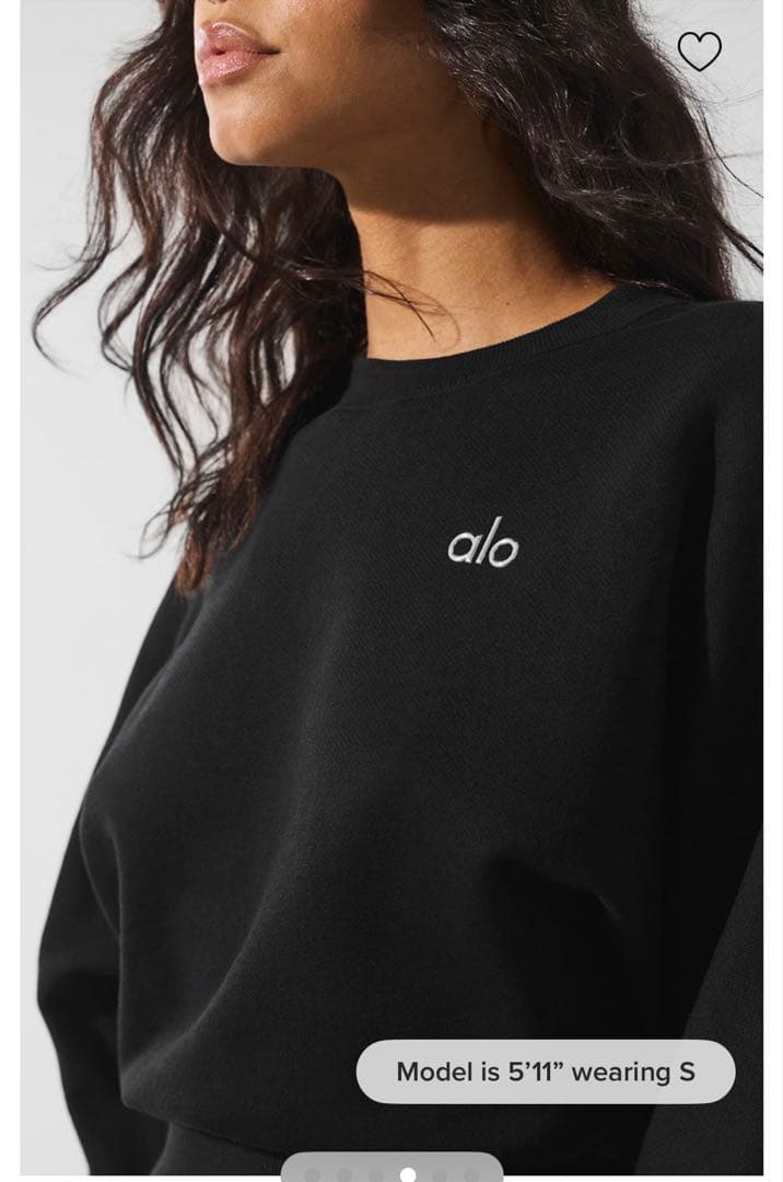 alo yoga スウェット　クロップド　クルーネック