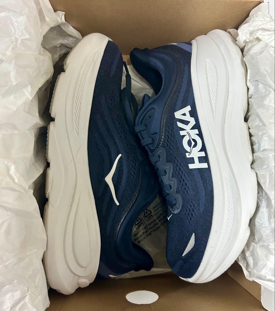 HOKA BONDI 9ボンダイ9 26.5㎝　ネイビー×ホワイト