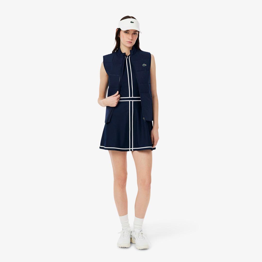 【Lacoste ゴルフ】ウルトラドライ鹿の子地ポロドレス