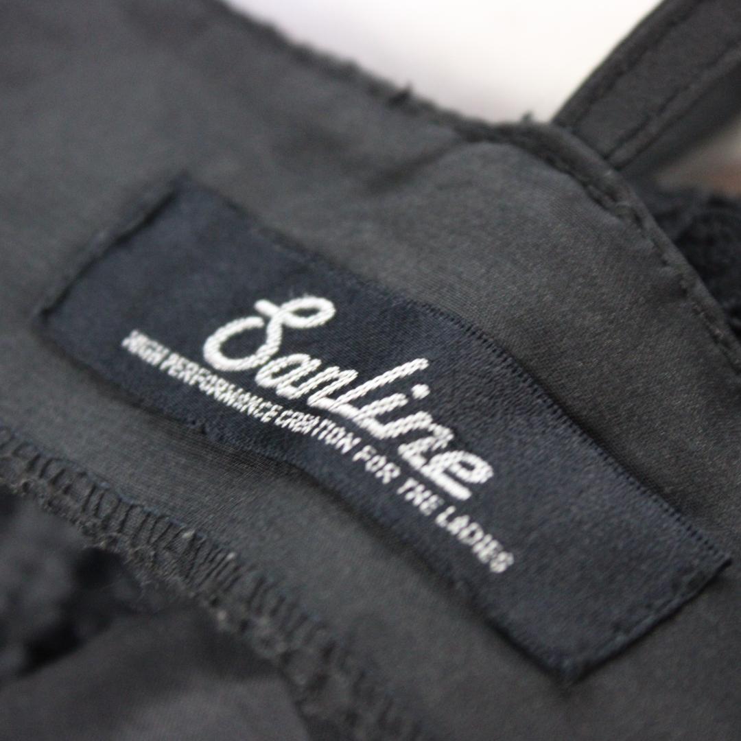 【美品 日本製社交ダンス衣装】ワンピース ドレス Sanline 黒 かわいい