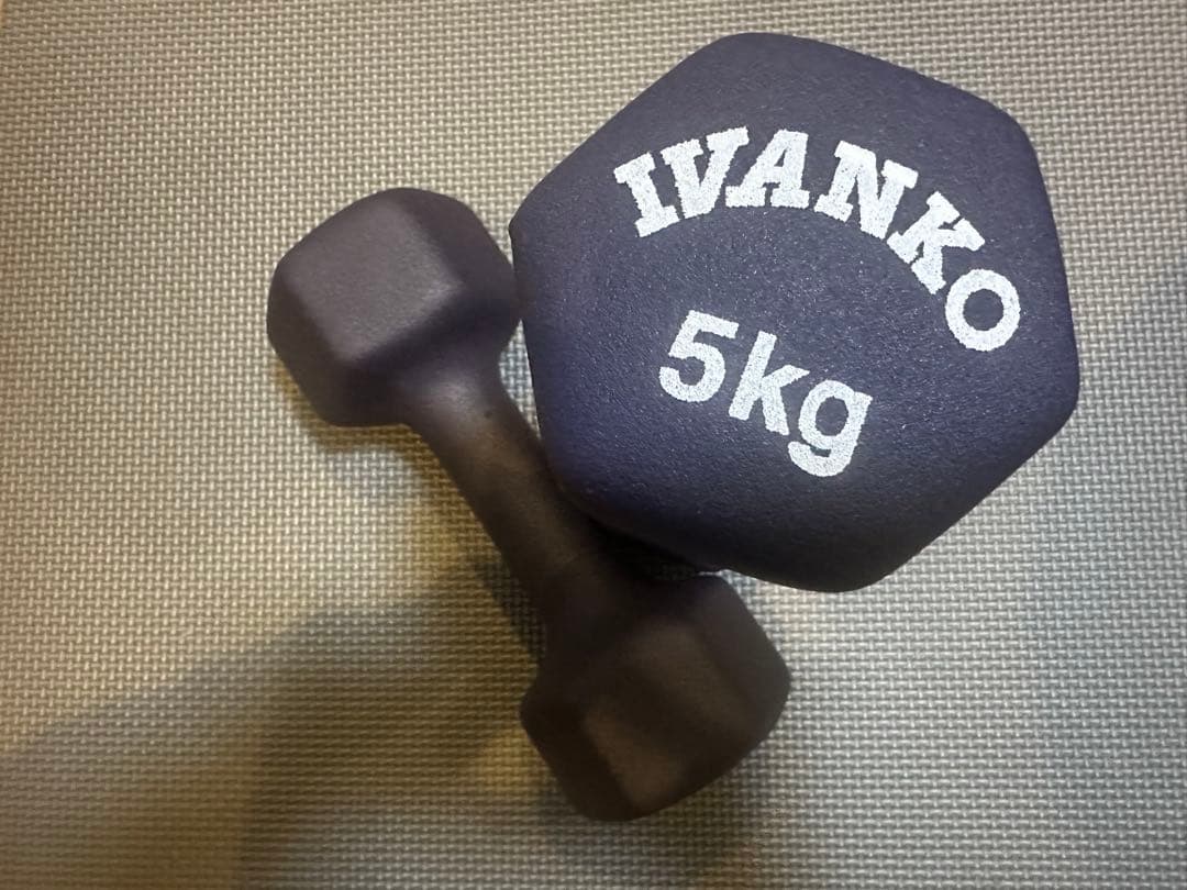 【送料込み】IVANKO ネオプレーンダンベル 鉄アレイ5kg 水洗い可