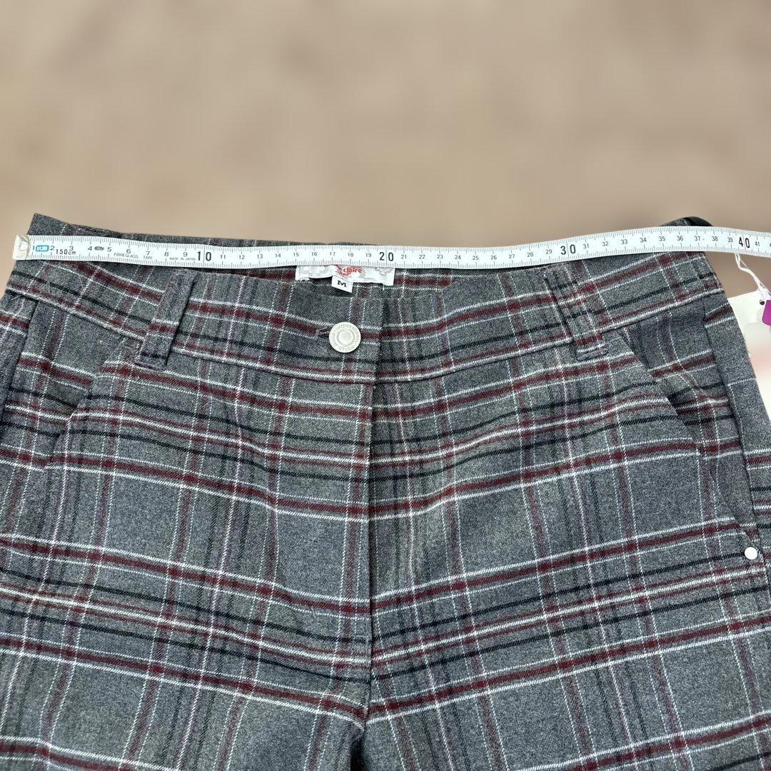 UNIQLO グレーニットS & マリクレールスポール新品チェック柄スラックスM