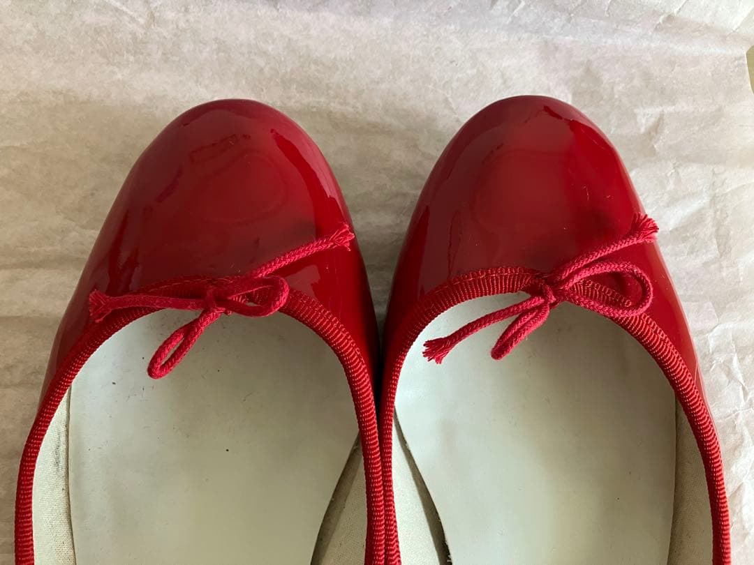 Repetto 赤 サンドリヨン　バレエシューズ　38