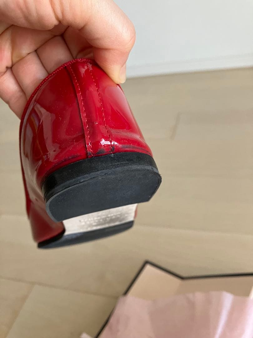 Repetto 赤 サンドリヨン　バレエシューズ　38