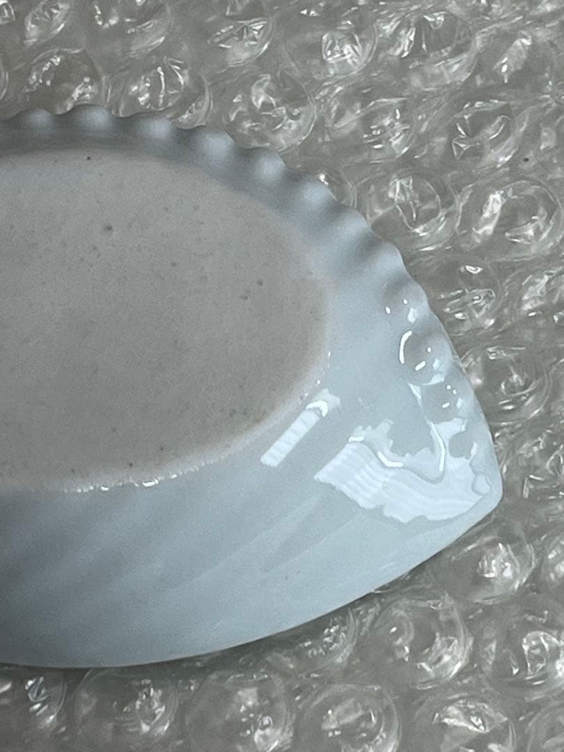 小皿　染付磁器　鮑形　幹山