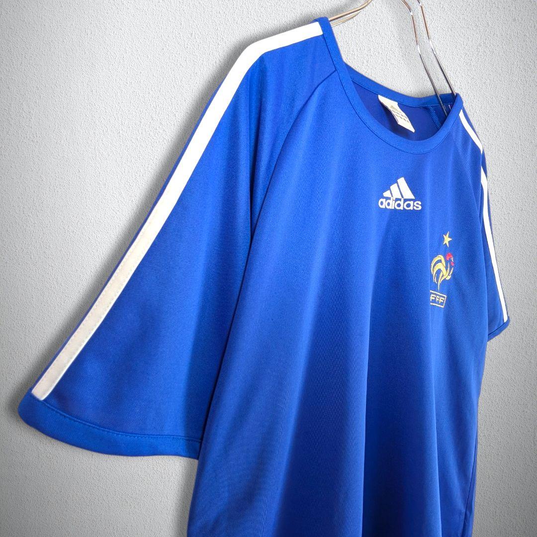 古着　サッカー　フランス代表　アディダス　トリコロール　メンズ　XLサイズ