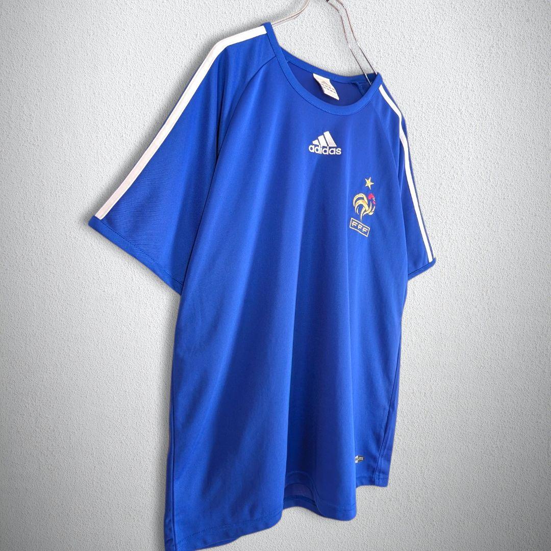古着　サッカー　フランス代表　アディダス　トリコロール　メンズ　XLサイズ
