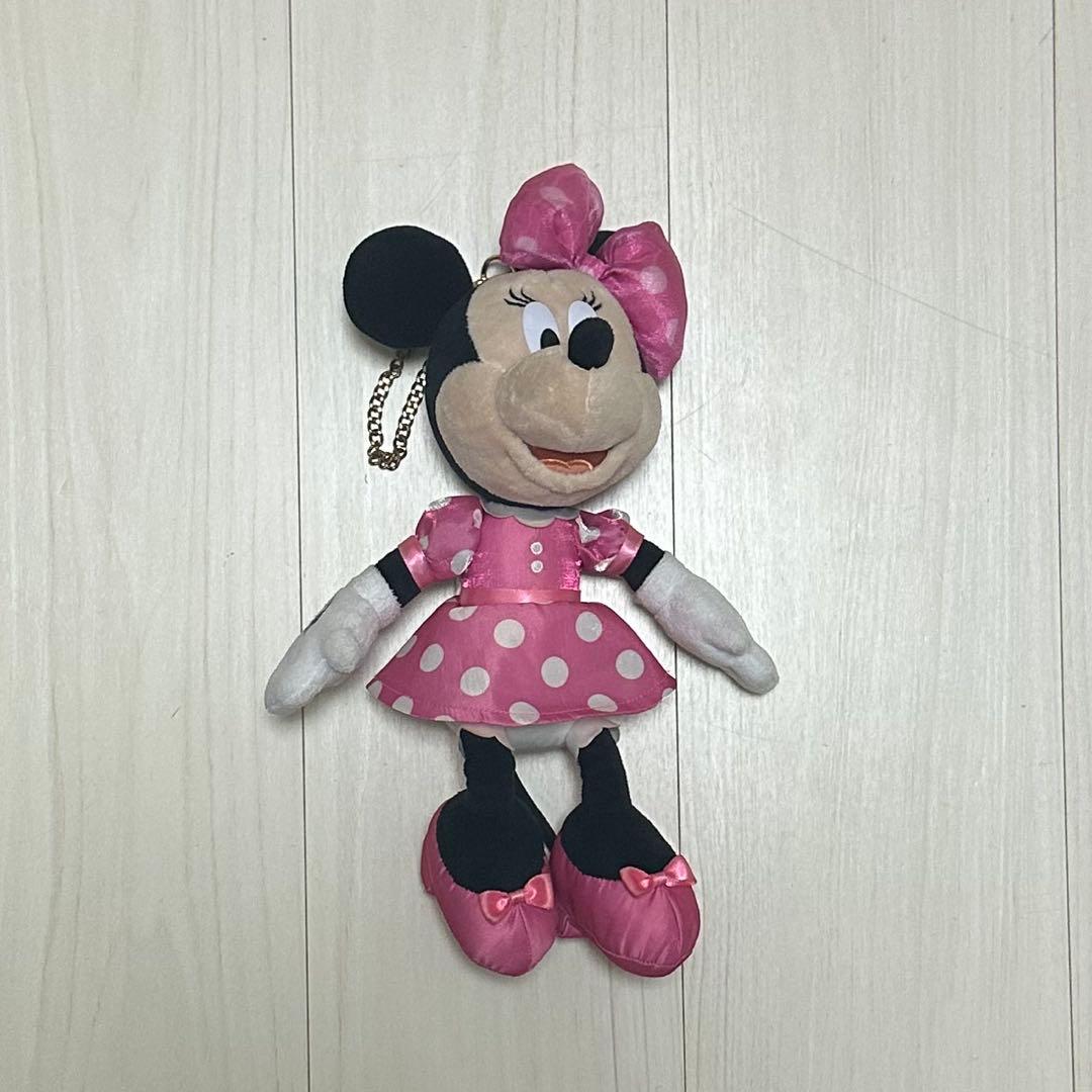 ディズニー ミニー ミニーの日 ピンク ぬいぐるみチャーム キーホルダー