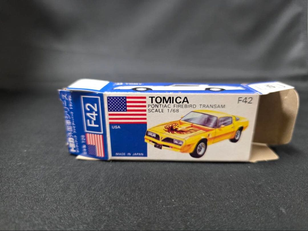 トミカ青箱F42ポンティアックファイヤーバードトランザム(日本製)
